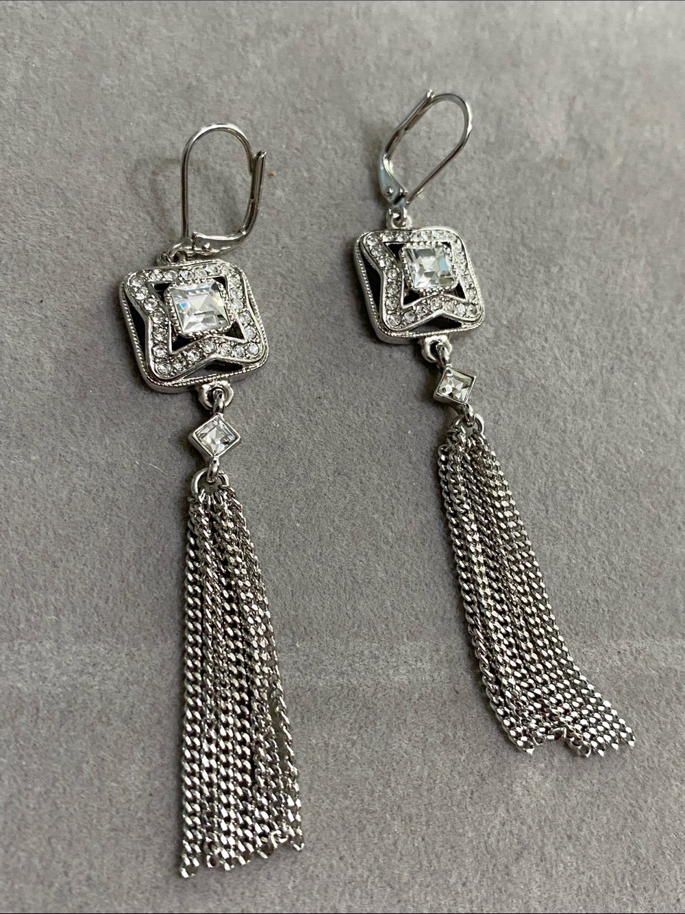 Givenchy Tassel Drop Earrings with CZ Stones